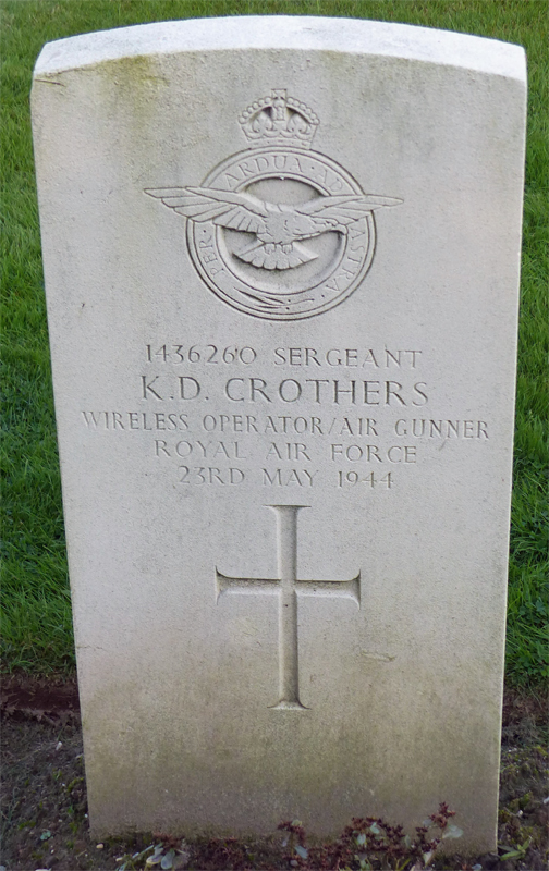 Sgt Kenneth Denzel Crothers<br /><br /><br />died on active duty - May 23rd, 1944 - 103 Sqdn.